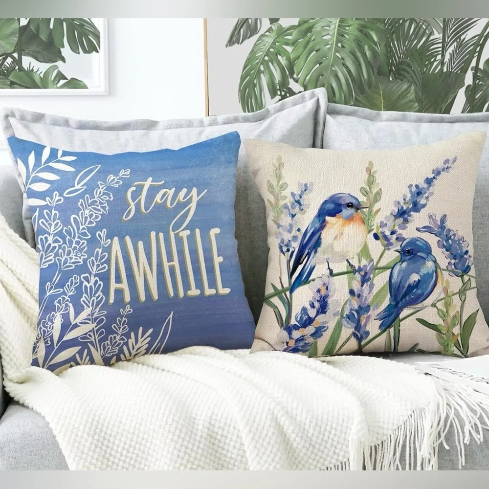 Spring Easter Pillow Covers Set